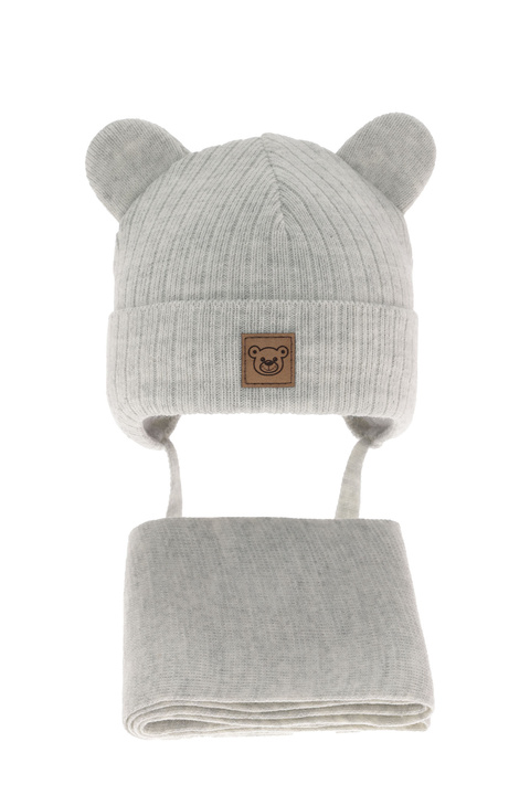 Boy's winter set: hat and scarf beige Anthony