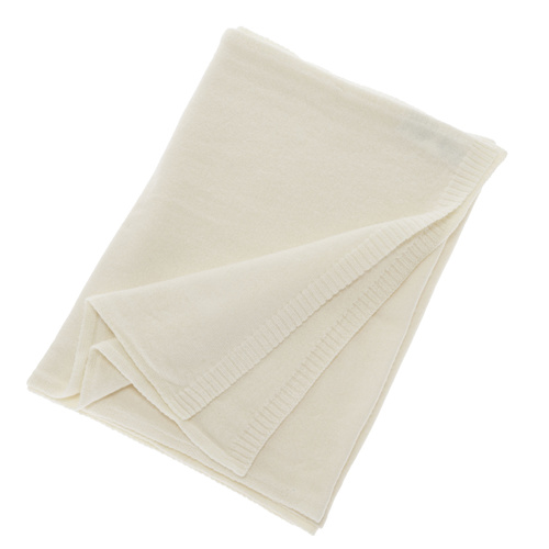 Woman's winter scarf, cream, merino wool with cashmere, Irenia