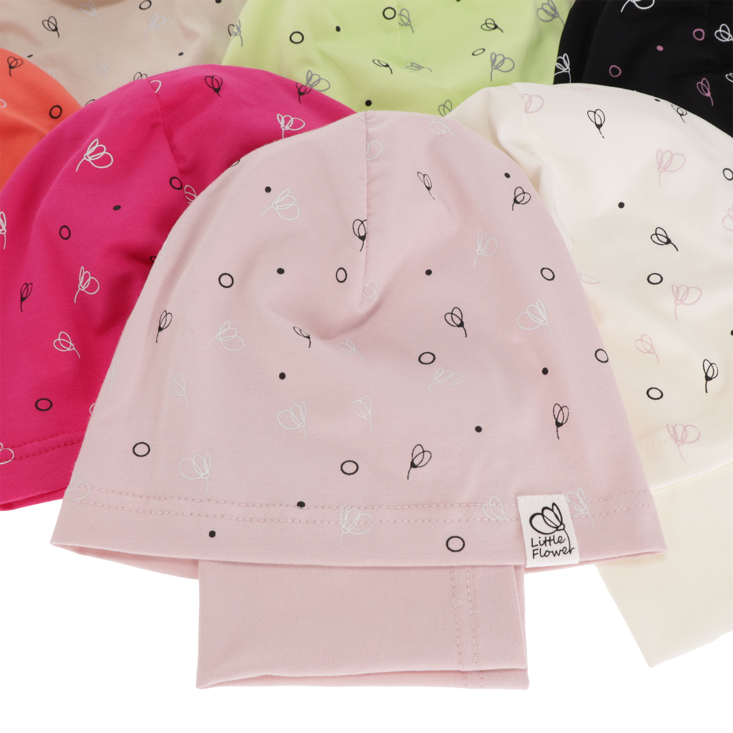 Girl's spring/ autumn cotton set: hat and tube scarf red Fiora