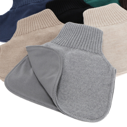 Boy's winter neck warmer, 100% merino wool, cotton lining, beige, Tiket