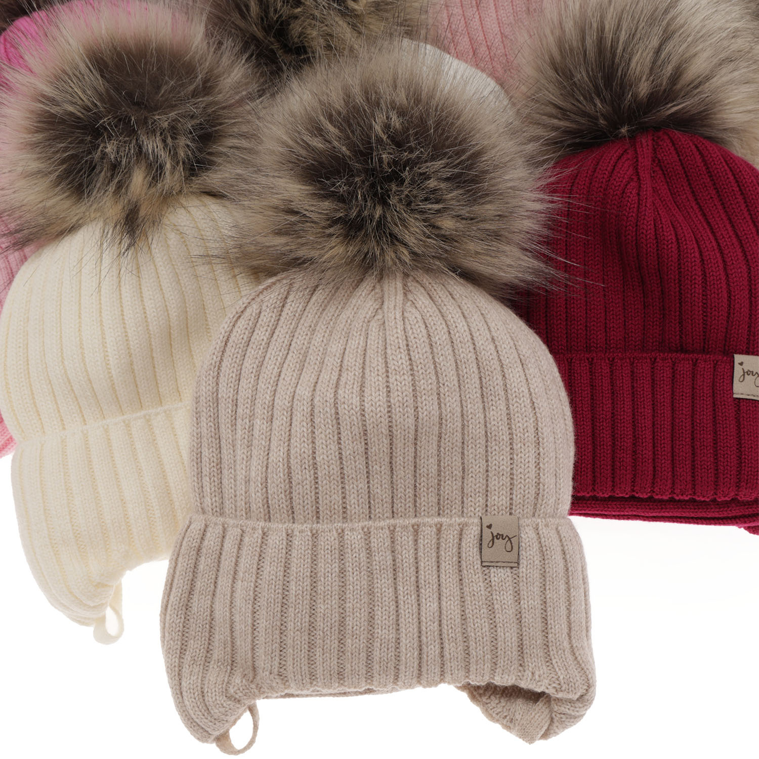 Girl's winter set: hat and tube scarf black made of 100% extra fine merino wool Junika