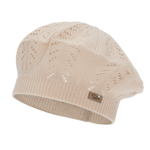 Girl's spring/autumn beret, beige, Kevira