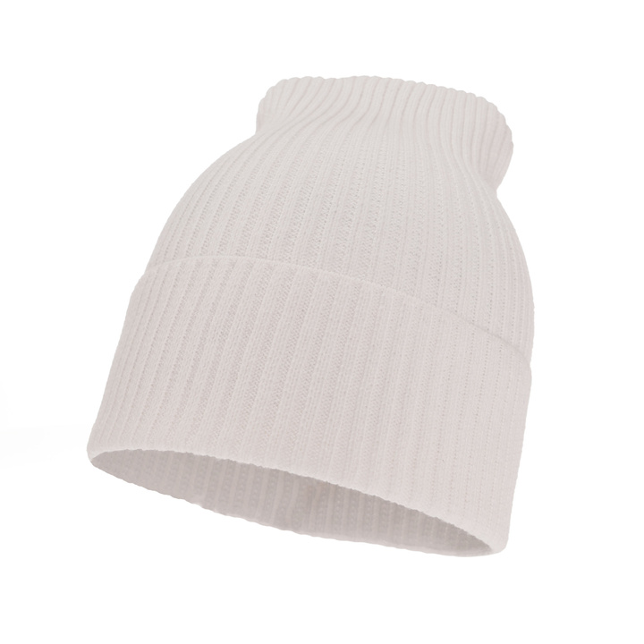 Men's winter work hat, with cotton, white Snow