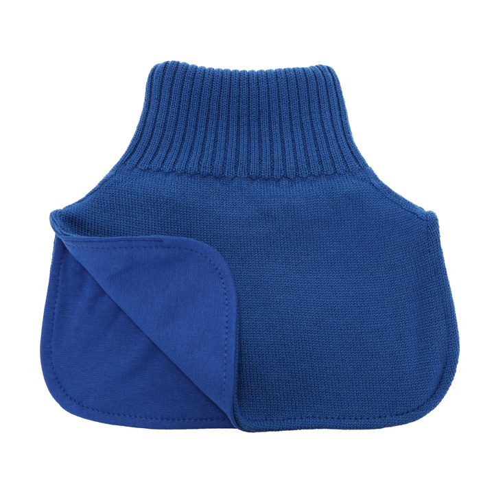 Boy's winter neck warmer, 100% merino wool, cotton lining, blue, Tiket