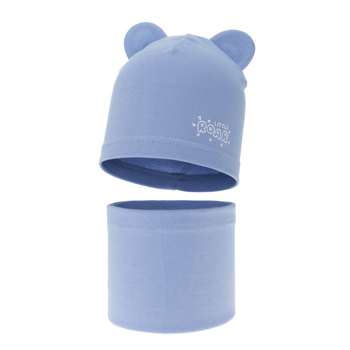 Boy's spring/ autumn set: hat and tube scarf blue Cymes