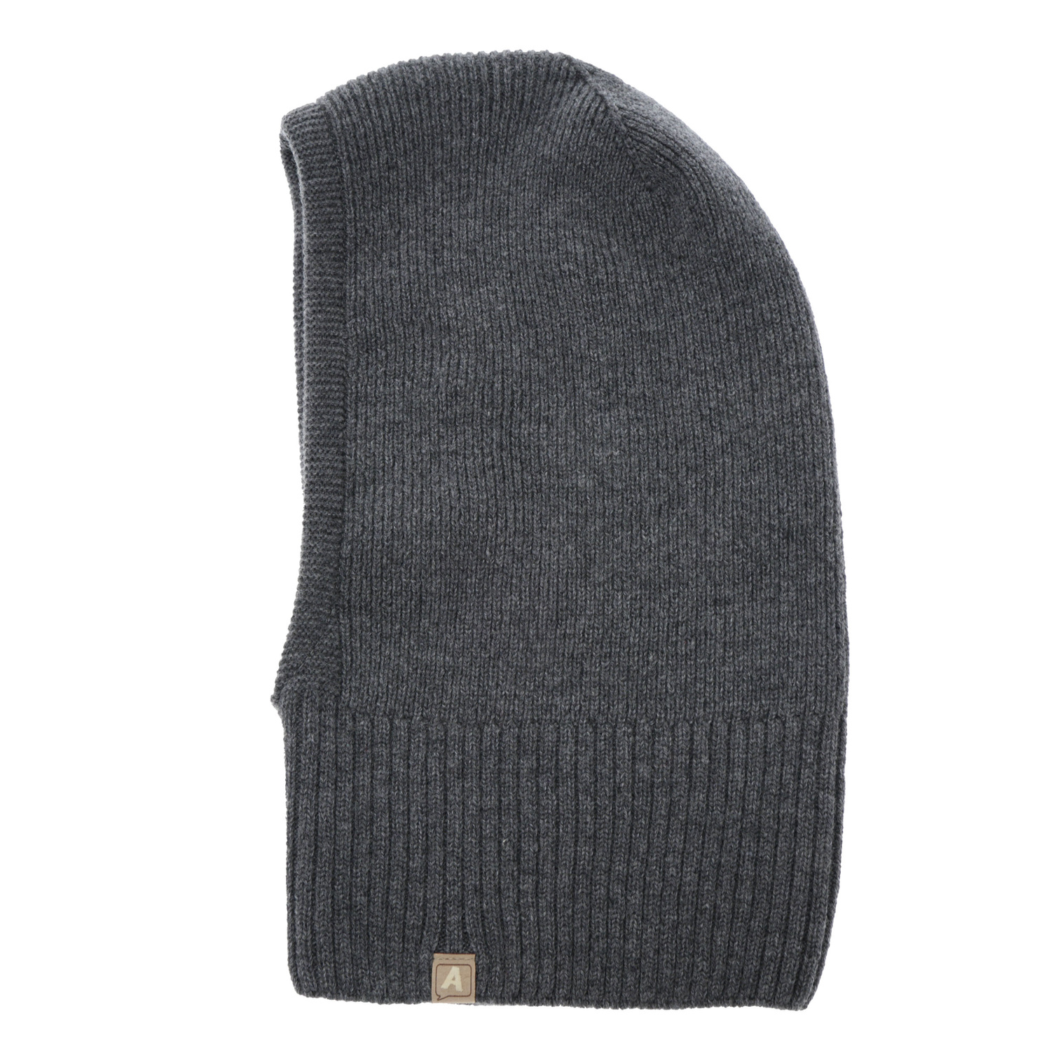 Boy's autumn, winter balaclava, dark gray, merino wool with cashmere, Zoldo