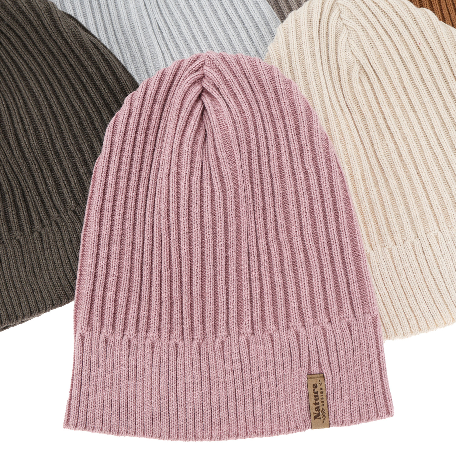 Woman's spring, autumn hat, with cotton, camel, Mirona