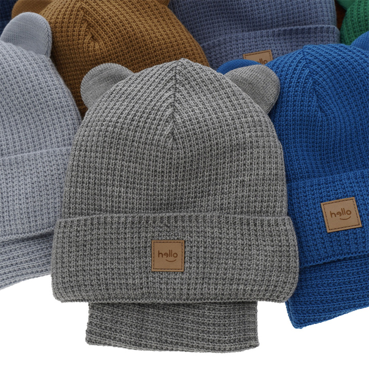 Boy's winter set: hat and tube scarf light blue Michael