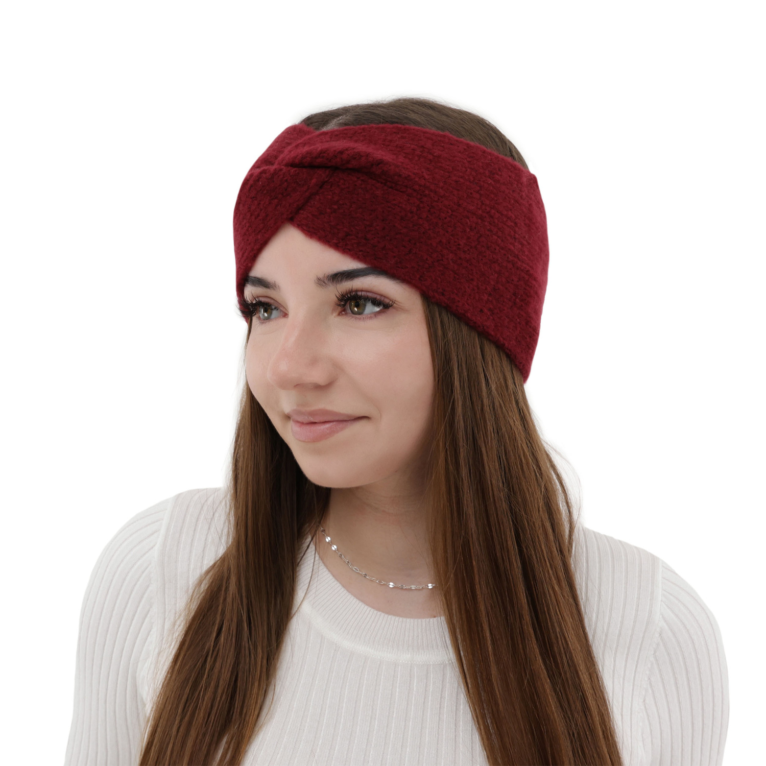 Woman's winter headband burgund Florence