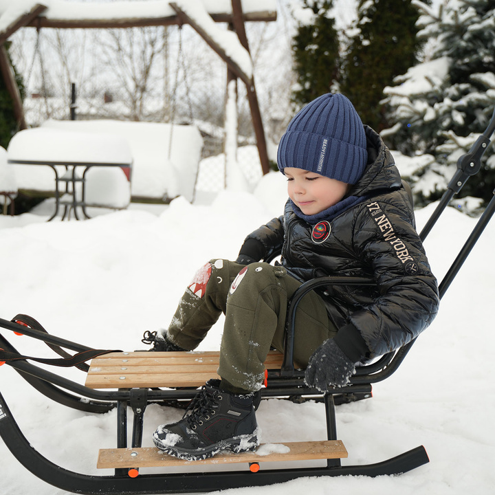 Boy's winter set: hat and tube scarf blue Livido