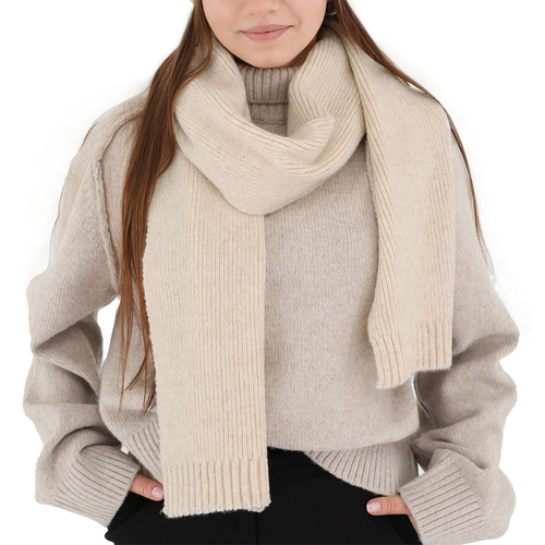 Women's winter scarf ecru merino wool Loretta
