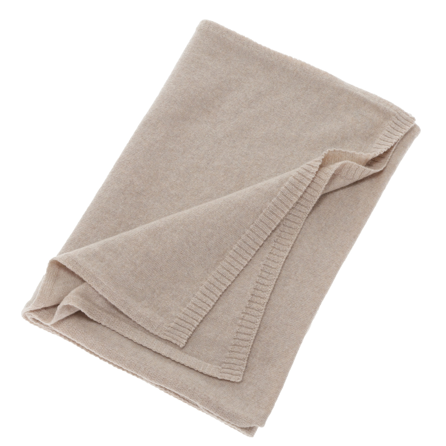 Woman's winter scarf, light beige, merino wool with cashmere, Irenia