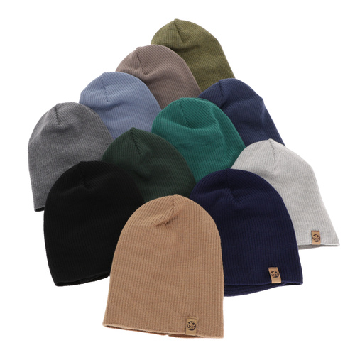 Boy's spring/ autumn set: hat and tube scarf beige 100% extra finemerino wool Richi