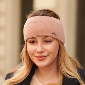 Woman's winter headband - beige merino wool Katrina