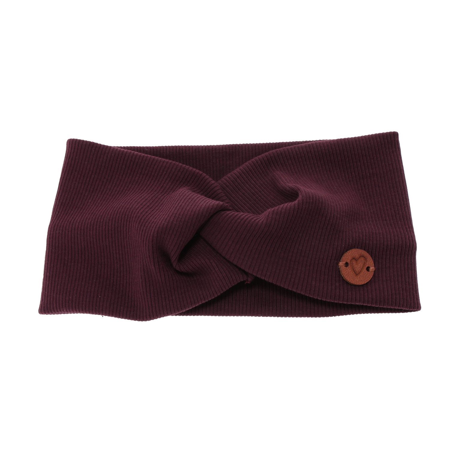 Girl's spring/ autumn headband, burgundy, cotton, Kasjana