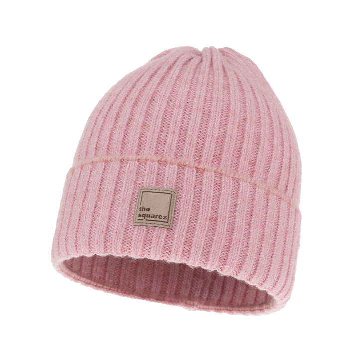 Woman's winter hat pink merino wool Benedetta