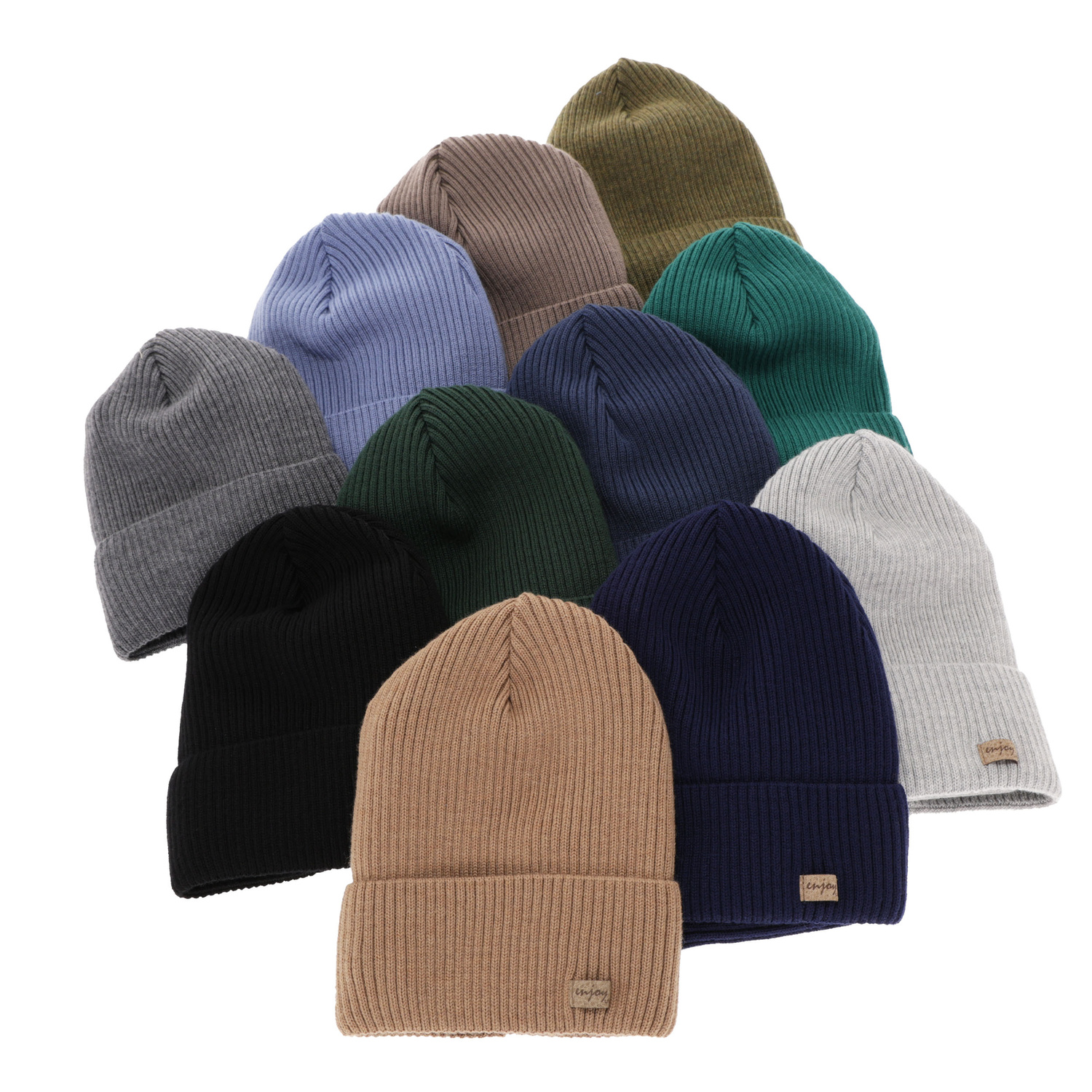 Boy's spring/ autumn set: hat and tube scarf brown 100% extra finemerino wool Intro