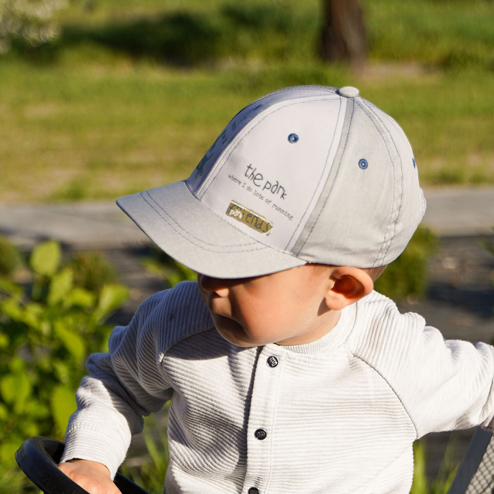 Boy's summer cap grey Dog