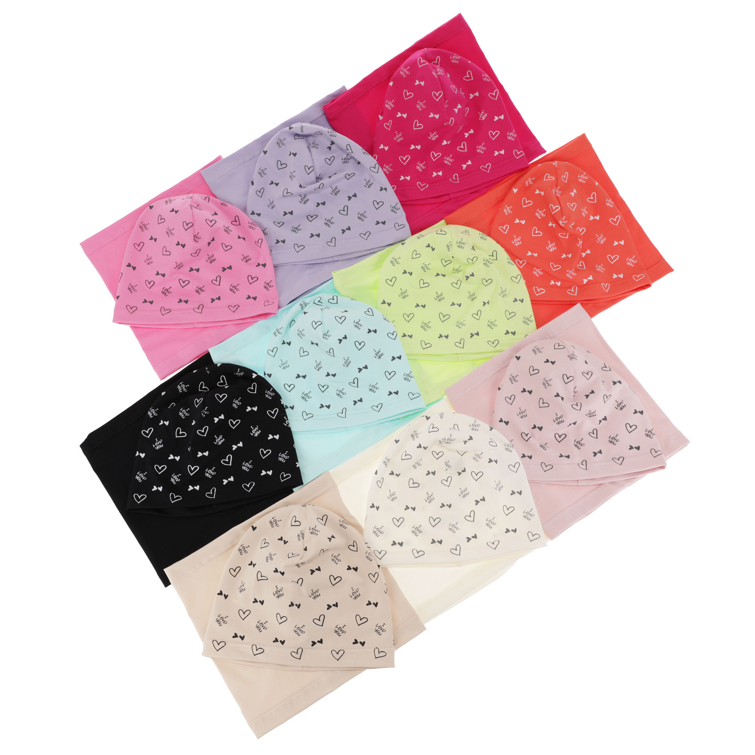 Girl's spring/ autumn cotton set: hat and tube scarf black Lovena