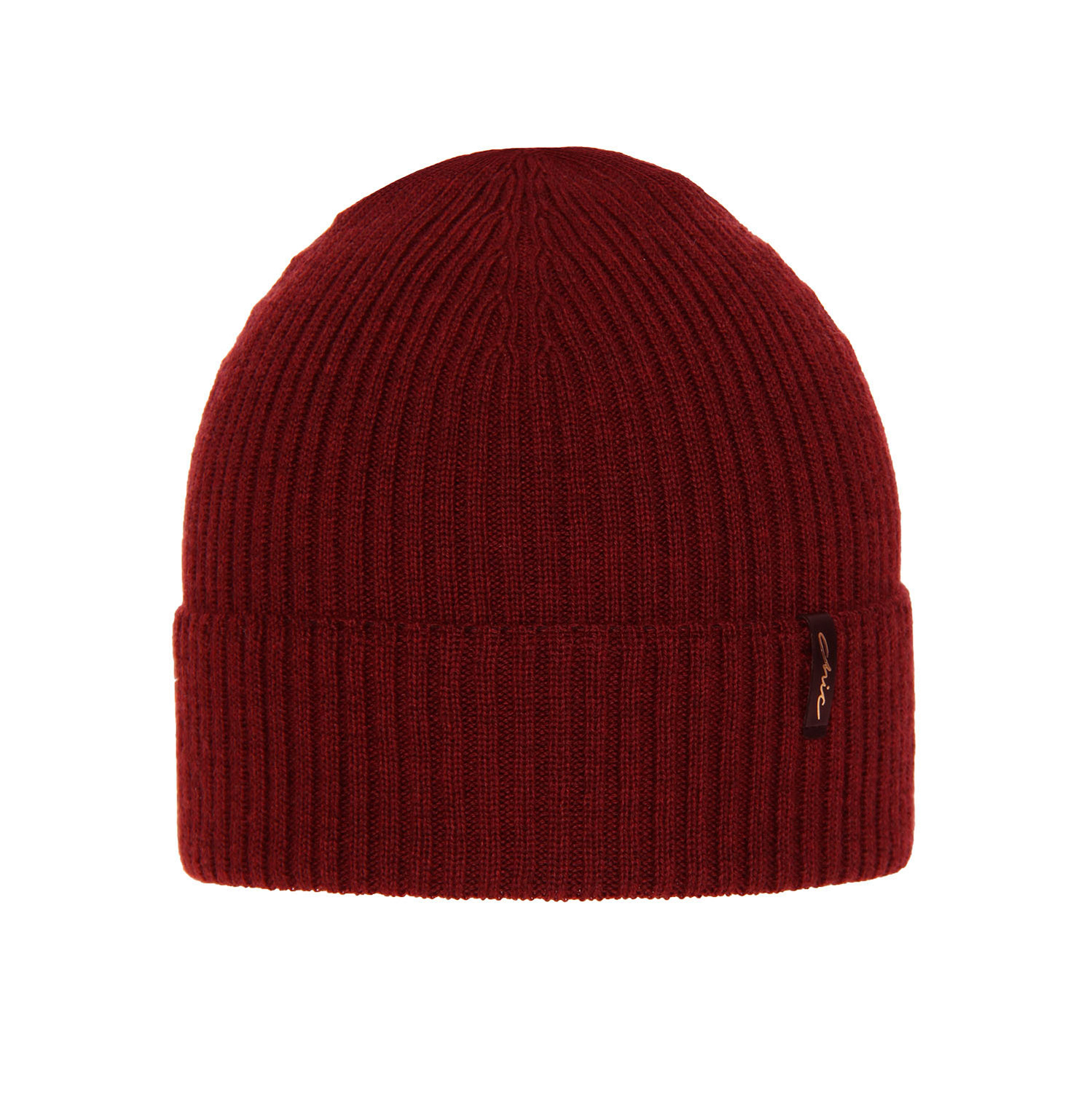 Woman's winter hat, burgundy, 100% merino wool, Megan