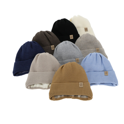 Boy's winter hat ecru with merino wool Darsi