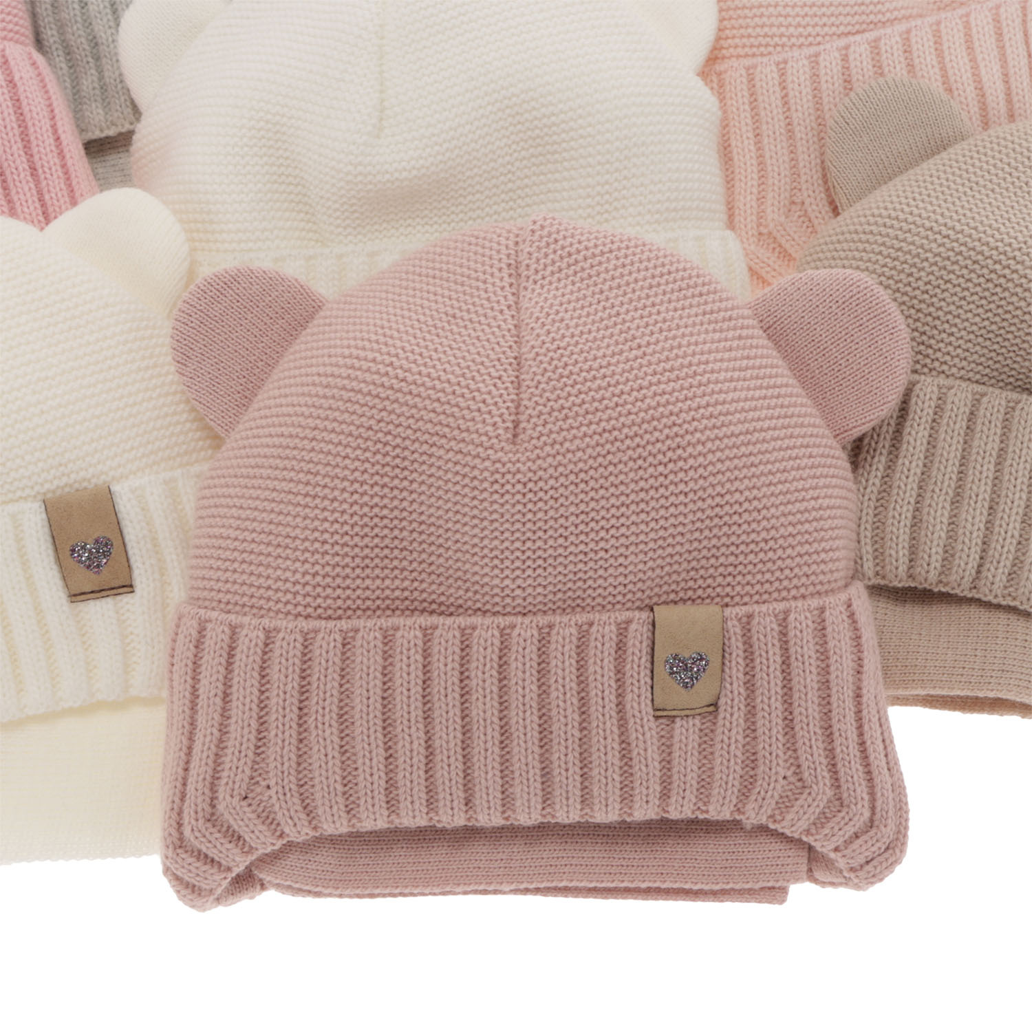 Girl's winter set: hat and scarf in ecru Alice