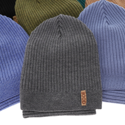 Boy's spring/ autumn set: hat and tube scarf blue 100% extra finemerino wool Chester