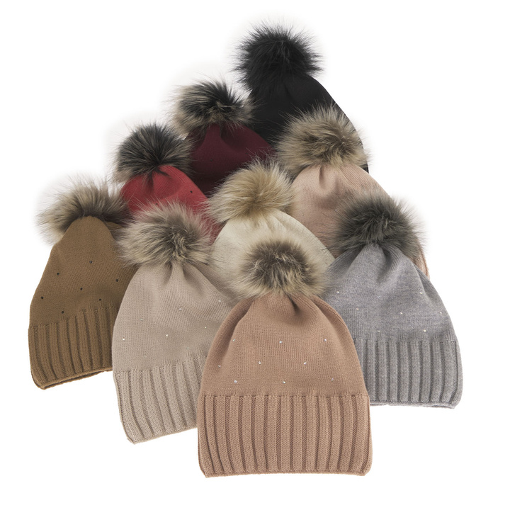 Woman's winter hat pink merino wool Malga