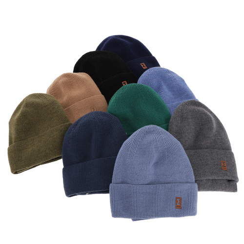 Boy's spring/ autumn set: hat and tube scarf black 100% extra fine merino wool Bruce