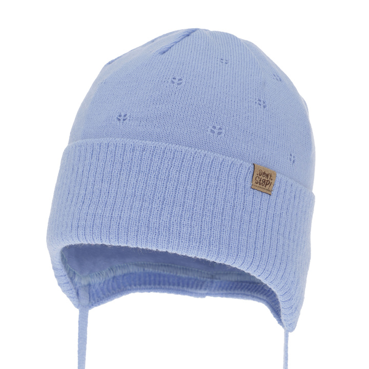 Boy's spring/ autumn hat, blue, with ears, Leif