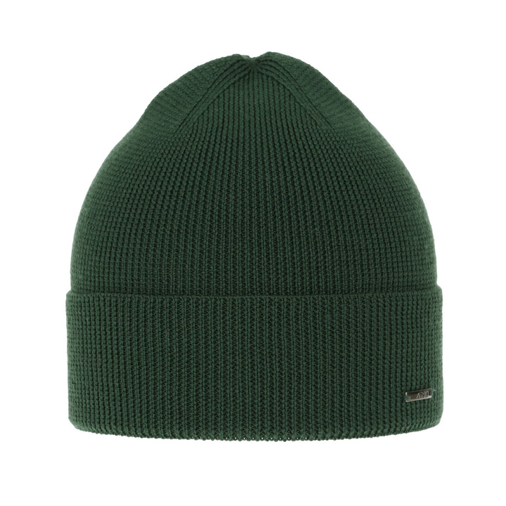 Men's spring and winter hat green 100% extra fine merino wool Memfis