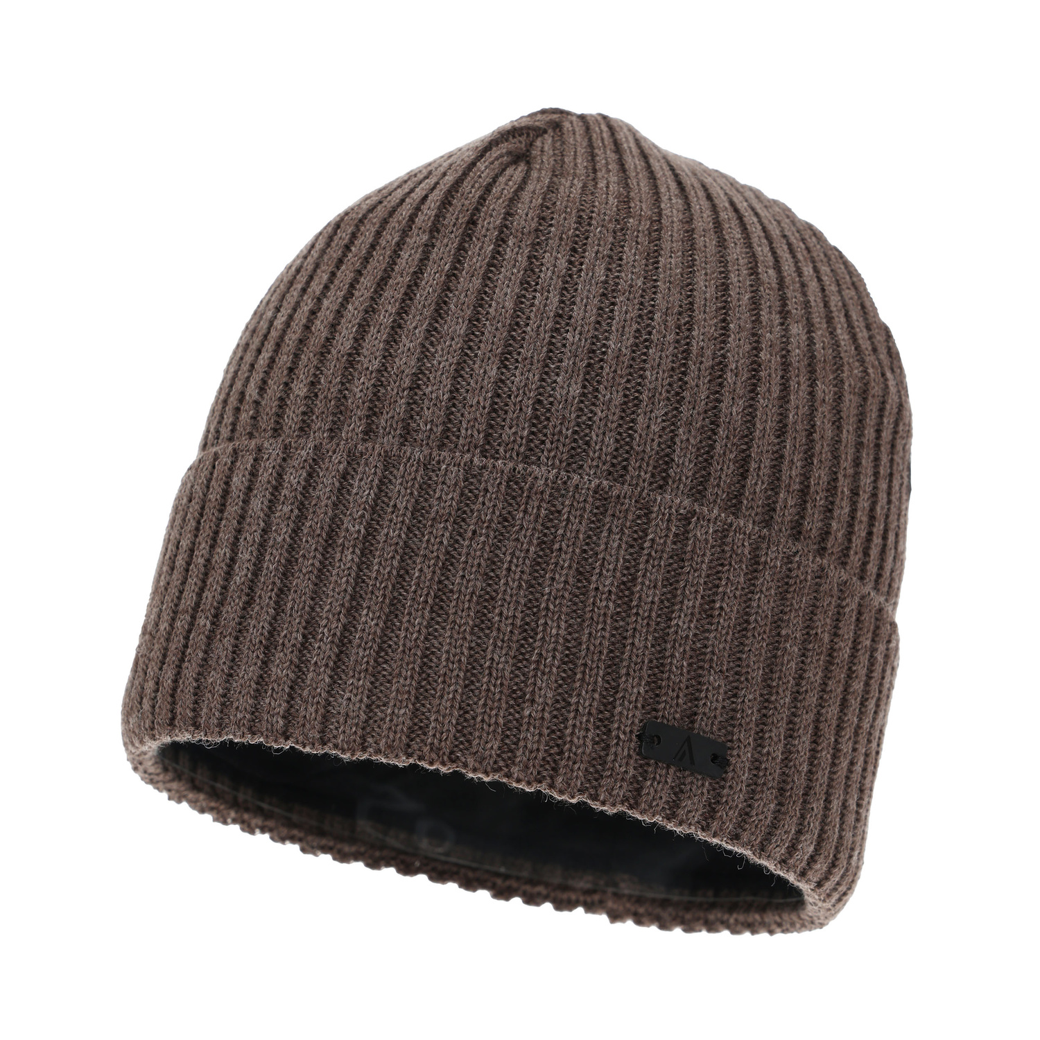 Men's winter hat, brown, with merino wool, Jeffrey