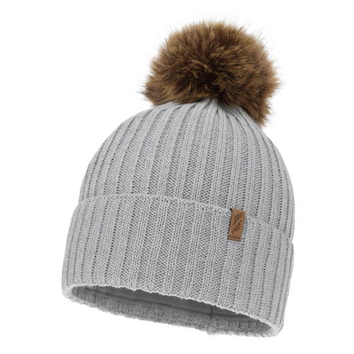 Woman's winter hat, camel, with merino wool, Zamira