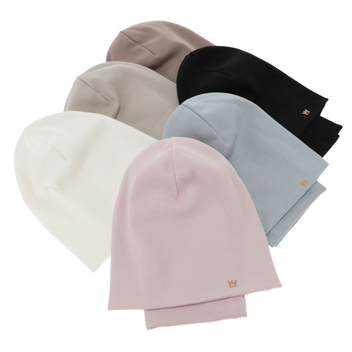 Girl's spring, autumn set: hat and tube scarf, pink, cotton, Carina