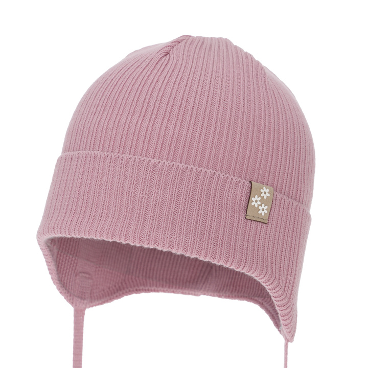 Girl's spring/ autumn hat, heather, with ears, 100% cotton, Lunara