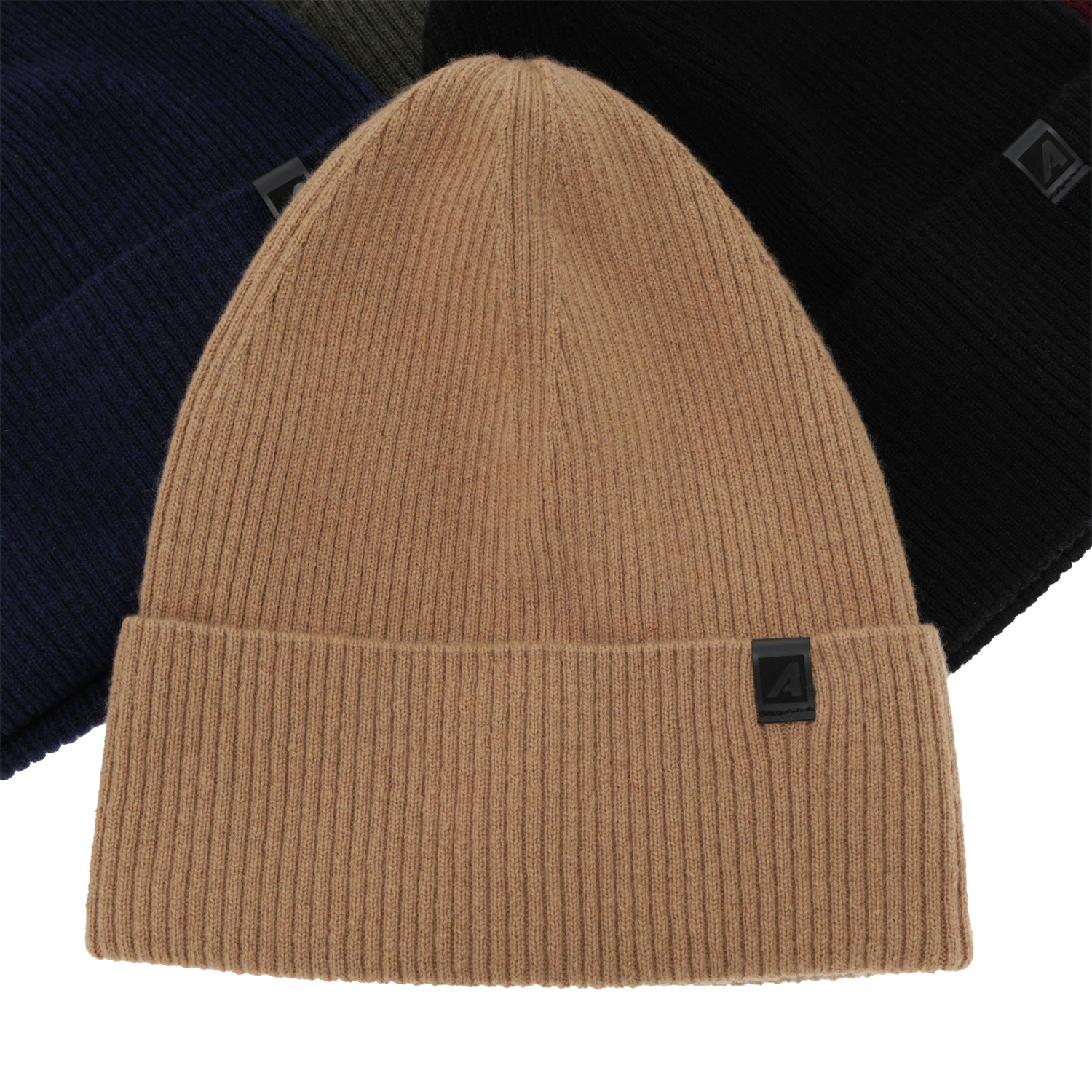 Men's autumn, winter hat, camel, merino wool with cashmere, Azuryt