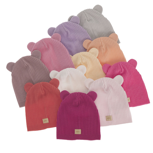 Girl's spring/ autumn hat, with cotton, grey Clarisa