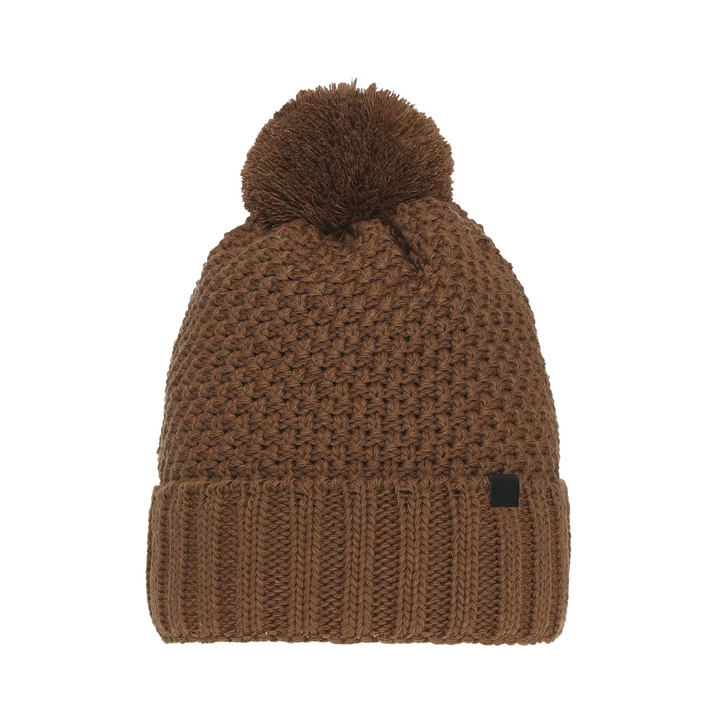 Boy's winter hat camel Polins with pompom