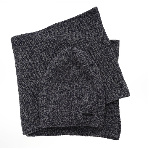 Boy's winter set: hat and scarf grey Elmer