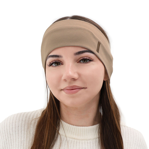 Women's spring/autumn headband beige cotton Sharon