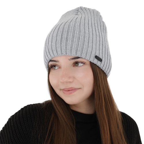 Woman's winter hat, pink, with merino wool, Soletta