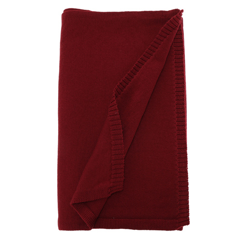 Woman's winter scarf, burgundy, 100% merino wool, Elonia