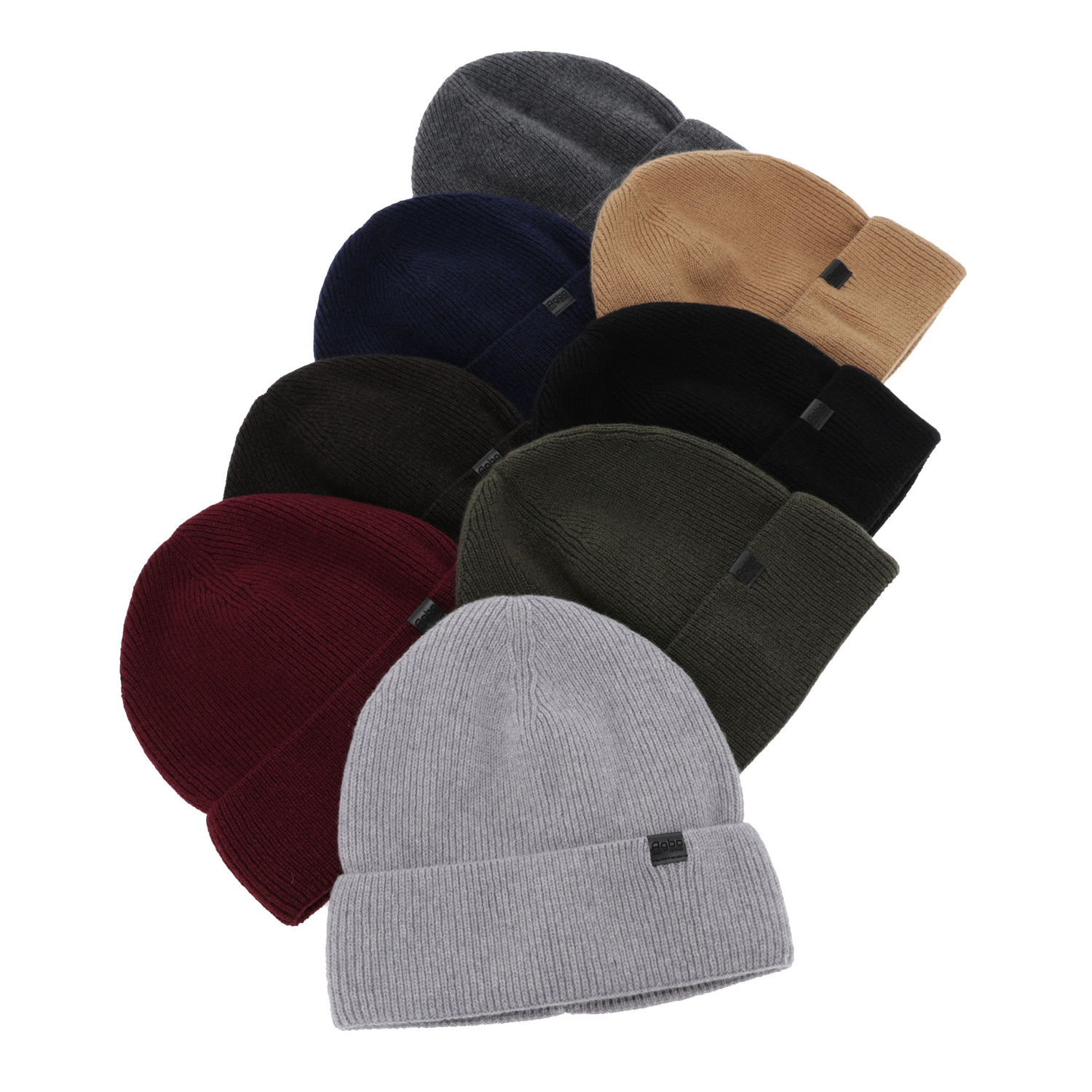 Men's winter hat, khaki, with merino wool with cashmere, Arwen