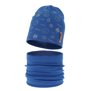 Boy's spring/ autumn set: hat and tube scarf blue Paolo