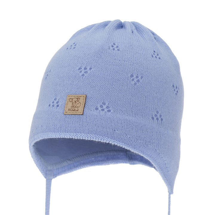 Boy's spring/ autumn hat, navy blue, with ears, Slate