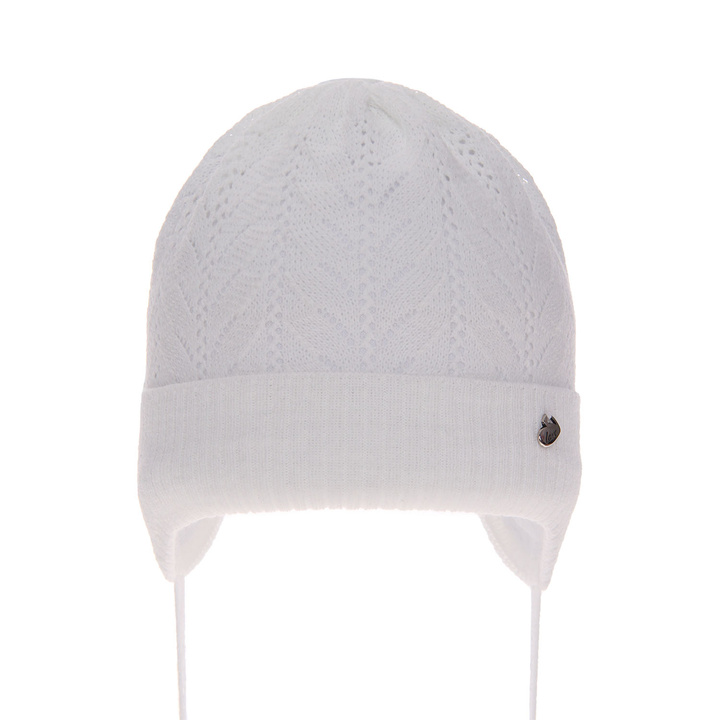 Girl's spring/ autumn hat white Eliana with ears