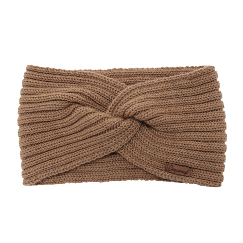 Woman's winter headband, camel, 100% merino wool, Veka