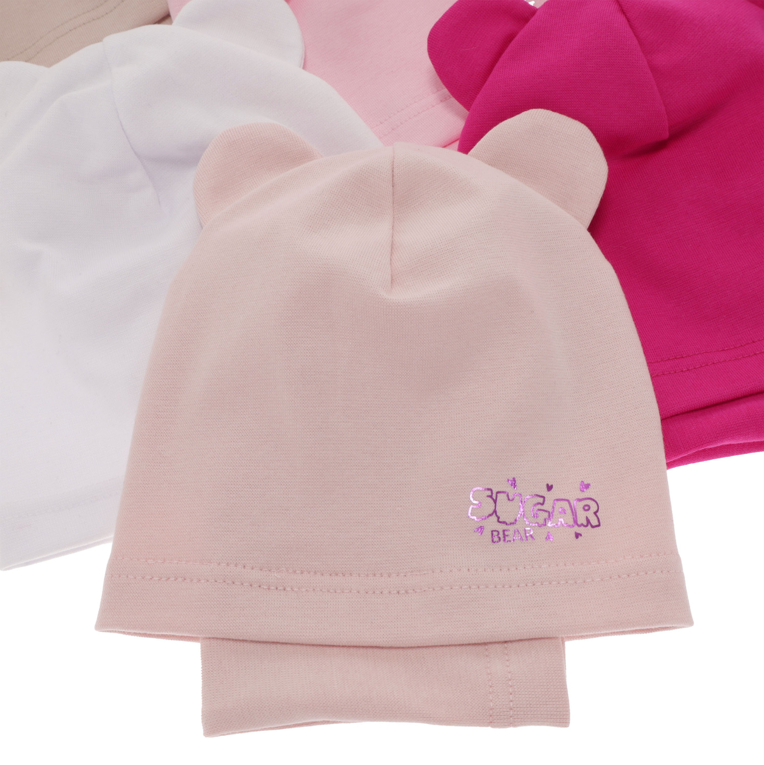 Girl's spring/ autumn cotton set: hat and tube scarf white Cyntia