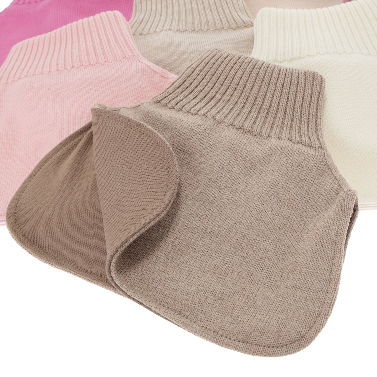 Girl's winter neck warmer, cream, 100% merino wool, Felice