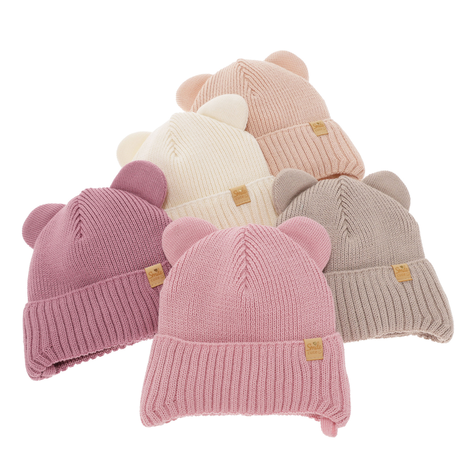 Girl's winter hat violet with merino wool Shira